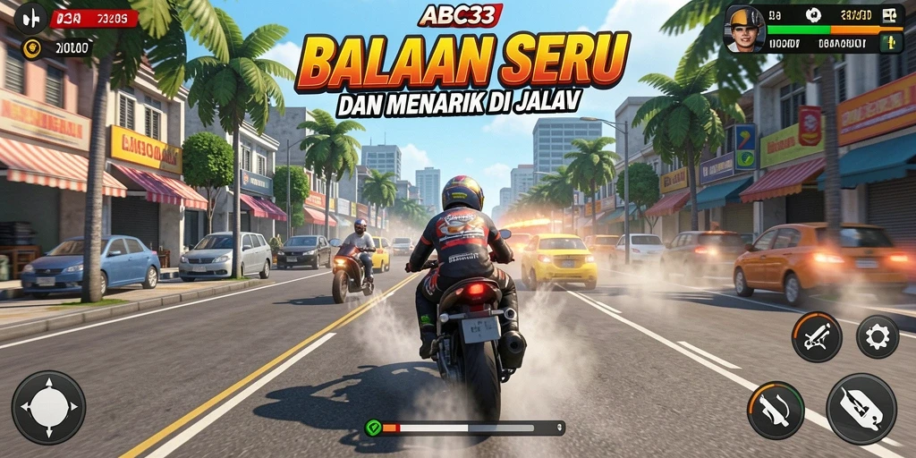 Screenshot menampilkan gameplay balapan yang seru dan intens.