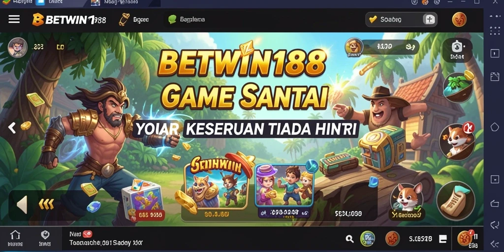 Tampilan gameplay seru dari BETWIN188 dengan berbagai mini-game menarik.