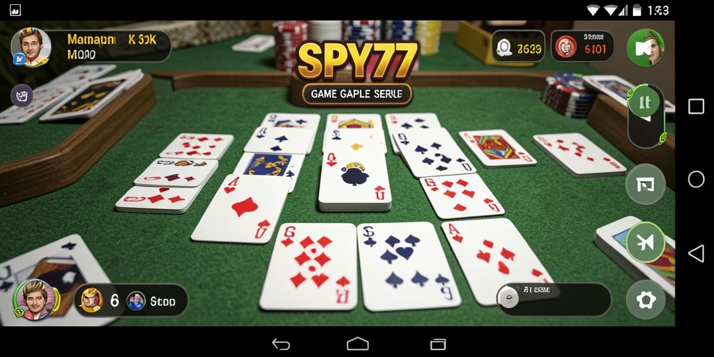 Tampilan screenshot gameplay seru dalam permainan Gaple SPY77.